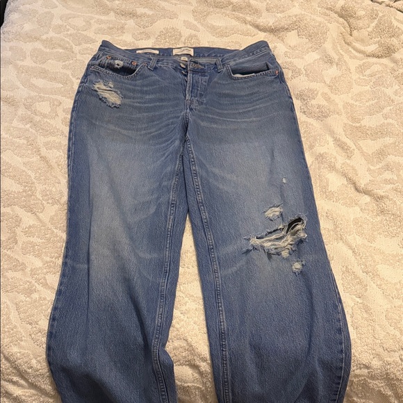 Universal Thread Denim - Universal Thread Light Blue Distressed Flare Jeans